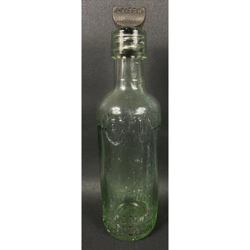 119 - A collection of vintage glass bottles to include 3 with marble stoppers from 'Alex A Adam, Chemist, ... 