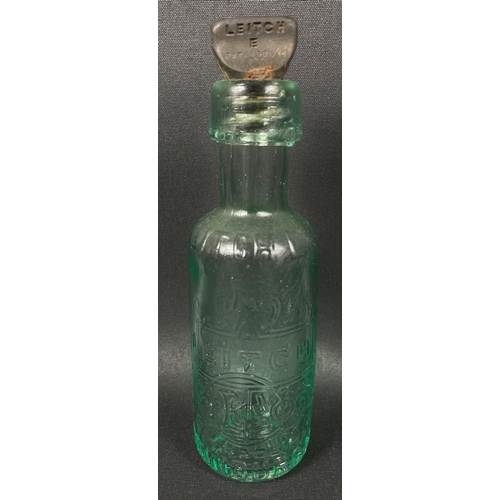 119 - A collection of vintage glass bottles to include 3 with marble stoppers from 'Alex A Adam, Chemist, ... 