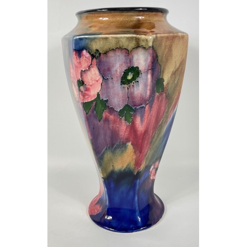 130 - A vintage H&K TUNSTALL poppy vase standing 26cm, small chip to base#157