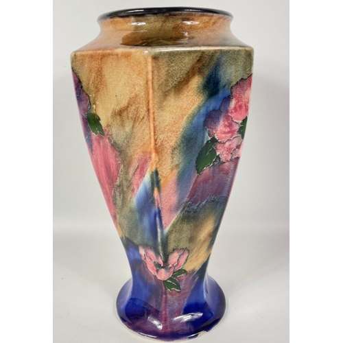 130 - A vintage H&K TUNSTALL poppy vase standing 26cm, small chip to base#157