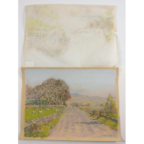 198H - Pastel on paper Road to Southend J C Armstrong#234