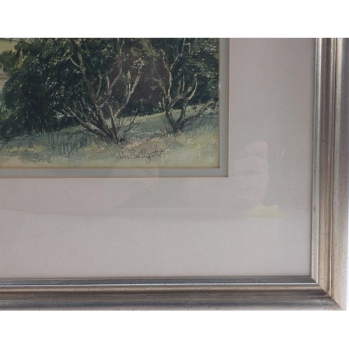 198U - JOHN BATHGATE ORIGINAL and exceptional watercolour country scene 55cm length x 22cm height#244