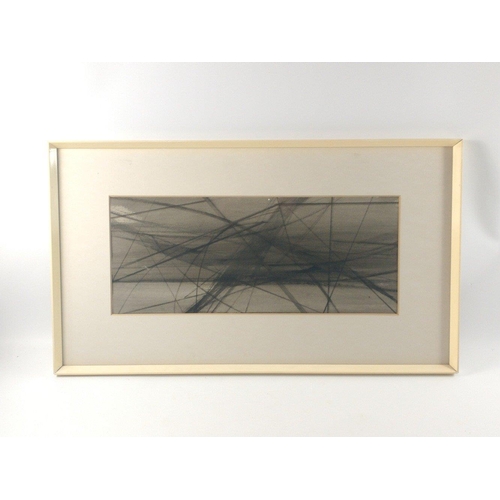 199A - Two abstract charcoal style artworks by Frankie Thwaites. 46x58cm and 73x43cm approx#249