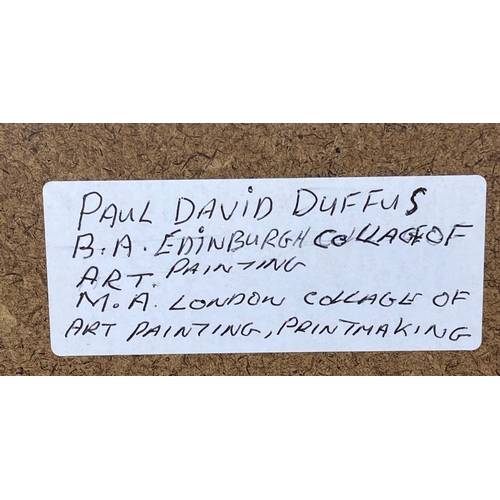 227 - A framed pastel portrait, signed Duffus, Paul David Duffus BA Edinburgh College of Arts, painting MA... 