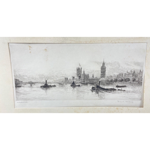 253 - OF THE HIGHEST QUALITY! Pair of Victorian ETCHINGS by FRANK HARDING ' Tower Bridge' and the other 'W... 