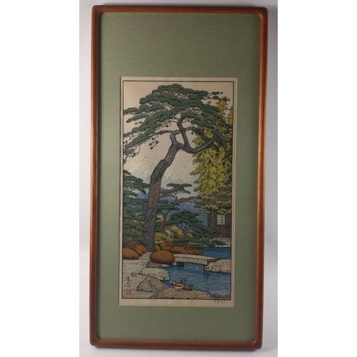 260 - A 1980 Franklin Gallery TOSHI YOSHIDA print of Pine Tree of the Friendly Garden - signed in pencil -... 