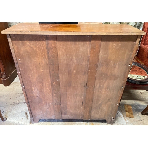 280 - A VICTORIAN floor standing two door shelved mahogany cupboard / dimensions 3.5ft x 14â depth x 4ft... 