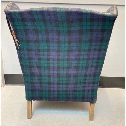 296A - AN ATTIC FIND! I just couldn't believe my eyes when I saw this wee darling chair!BLACK WATCH TARTAN ... 