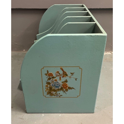 329 - An ORIENTAL inspired pastel blue painted lacquered storage wall hanging or table top cabinet - new a... 