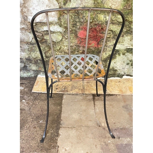 335 - A hand forged iron garden seat#398