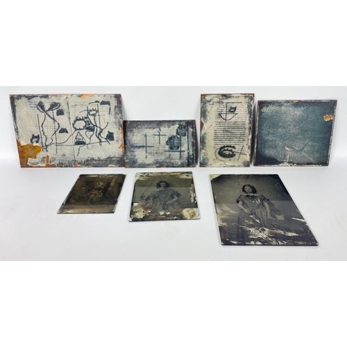 365 - For anyone interested in the development of PHOTOGRAPHY - a set of antique copper printing plates, p... 