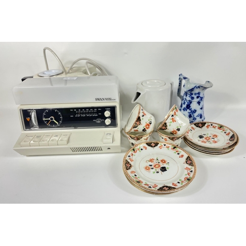 371 - TEA'S-UP DARLING!A SWAN RADIO TEASMADE in a nice clean condition! and a small quantity of four cup b... 