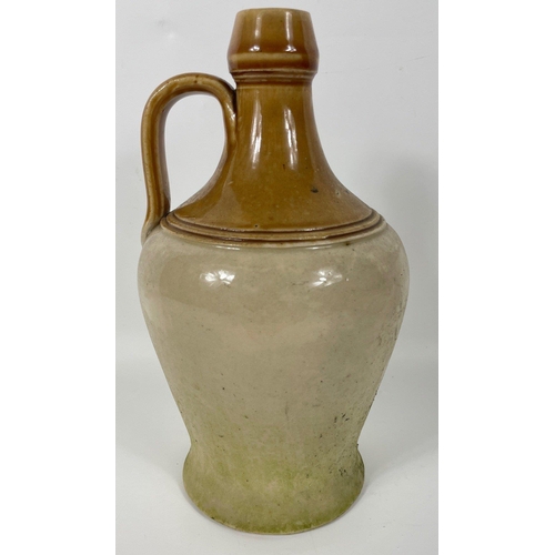 374 - A one-handled stoneware flagon 23cm tall plus a DISTILLEERDERIJ DE BAVARIA one-handled jug 22cm tall... 