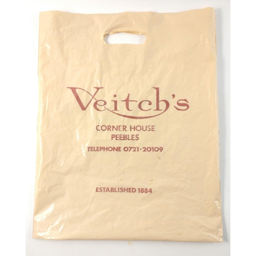 382 - PEEBLES LOCAL HISTORY FIND! - An unbelievable find! - A VEITCH'S Corner House carrier bag c1990?- A ... 