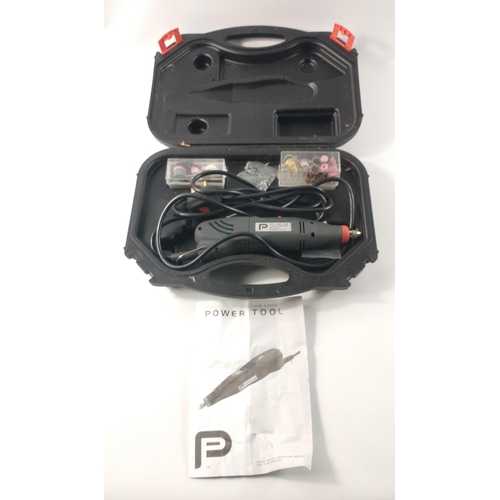 416 - A small battery operated rotary hand-held tool with accessories within#481