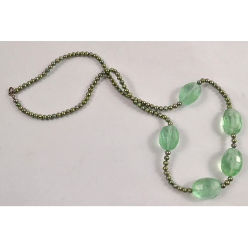 42 - Lime GREEN FLOURITE(bought from Giverny, France, flourite has special attributes!!) handmade bespoke... 