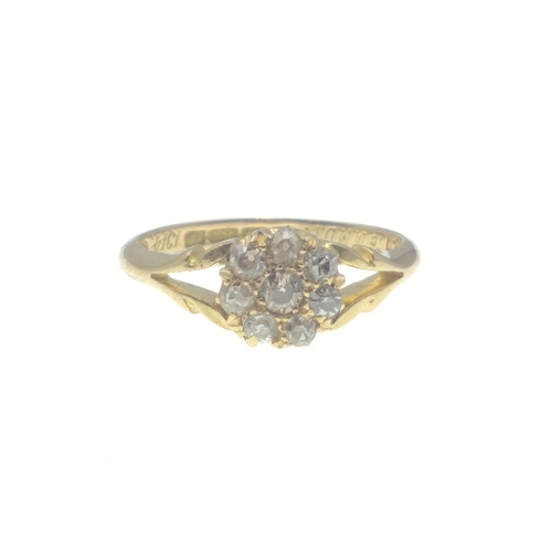 5C - TRAGIC VINTAGE LOVE! QUALITY RING!A nice 1914 18ct stamped DIAMOND(tested)  engagement ring that was... 