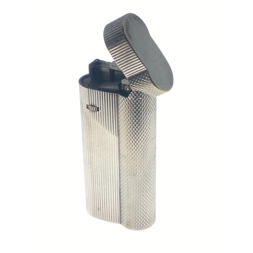 83 - A DUNHILL gas lighter (A 55425), silver colour, some wear#109