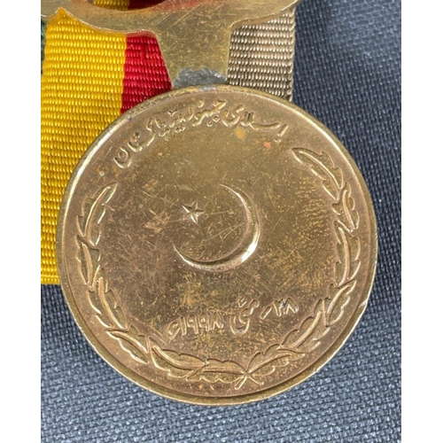 100 - A Group of five PAKISTAN MEDALS, comprising 1998 Nuclear Test Chagai Medal, A.H.1422 Escalation 2001... 