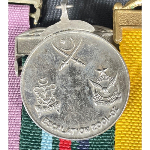 100 - A Group of five PAKISTAN MEDALS, comprising 1998 Nuclear Test Chagai Medal, A.H.1422 Escalation 2001... 