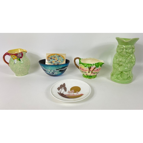 165 - A collection of vintage ceramics to include ROYAL WINTON Grimwades small handpainted milk jug and th... 