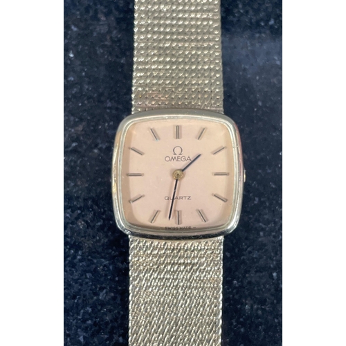 69 - VINTAGE GOLD OMEGA ladies Quartz wristwatch 4EL040  all within ORIGINAL presentation Omega box, with... 