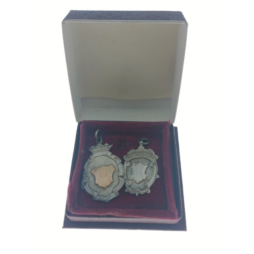 25 - Two VINTAGE silver hallmarked medallions, Birmingham 1958, awarded to William Eadie in 1958-59 gross... 