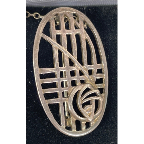 28 - Two box sets of sterling silver The RENNIE MACKINTOSH COLLECTION to contain a pendant with a chain a... 