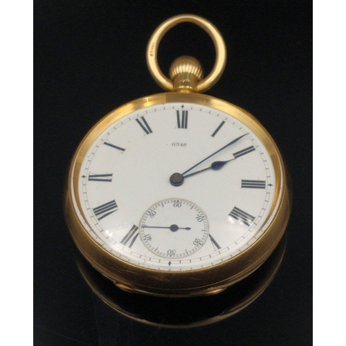 2L - An 18ct LONDON HALLMARK stamped pocket watch in exceptional condition gross weight 83g approx 4.5cm ... 