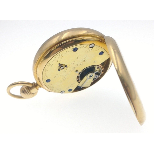 2L - An 18ct LONDON HALLMARK stamped pocket watch in exceptional condition gross weight 83g approx 4.5cm ... 