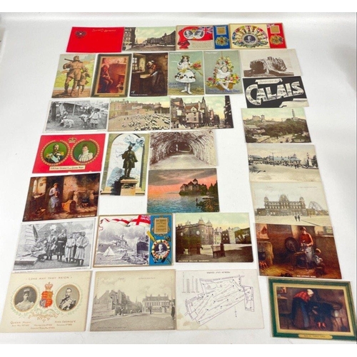 46 - A collection of vintage Scottish, UK and Continental postcards - mostly unused with no postage stamp... 