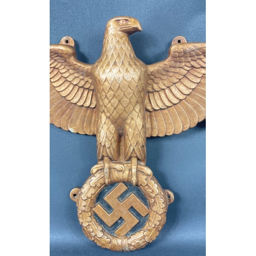 80 - A GERMAN THIRD REICH Political EAGLE EMBLEM cast aluminium wall plaque -Made from Cast Aluminium - C... 