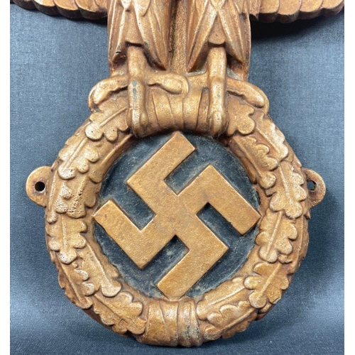 80 - A GERMAN THIRD REICH Political EAGLE EMBLEM cast aluminium wall plaque -Made from Cast Aluminium - C... 