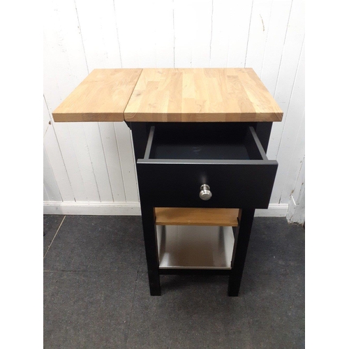 112 - FAB QUALITY! An unused butchers' table, complete with three shelves, a drawer, top extension and two... 