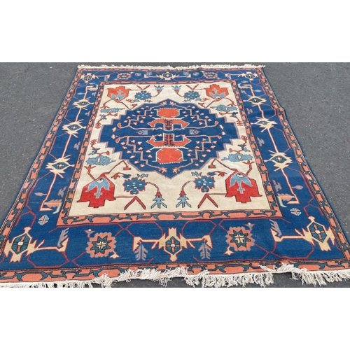 165 - A TANTALISING TURKISH/KAZAK origin carpet dimensions 2.66m x 2.3m approx - this carpet has been prof... 