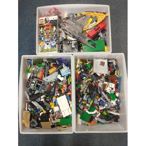 309 - A MASSIVE collection of LEGO to include a part-constructed pirates ship and space ship and much, muc... 