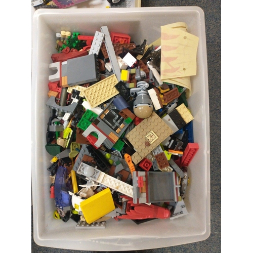 309 - A MASSIVE collection of LEGO to include a part-constructed pirates ship and space ship and much, muc... 