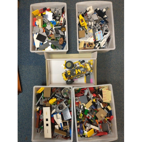 309 - A MASSIVE collection of LEGO to include a part-constructed pirates ship and space ship and much, muc... 