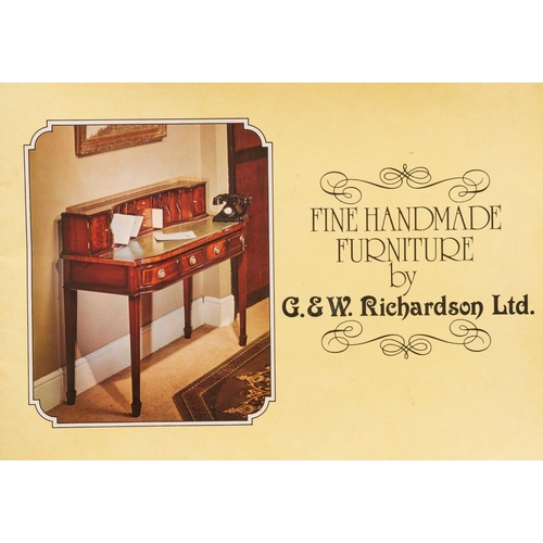 107 - RICHARDSONS handmade flamed Honduras mahogany sideboard/table with two cutlery drawers - dimensions ... 