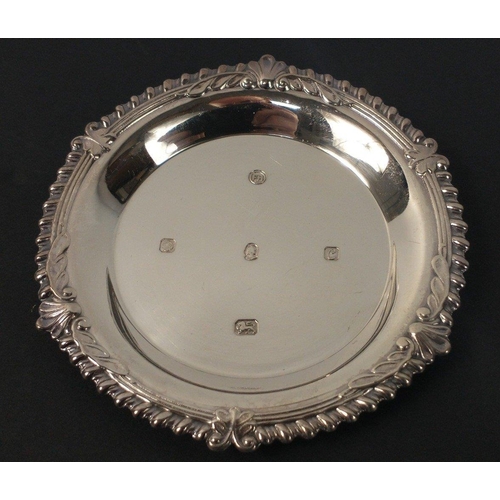 101 - Two hallmarked silver pin dishes, overall gross weight is 95g approx. One with decorated edge approx... 