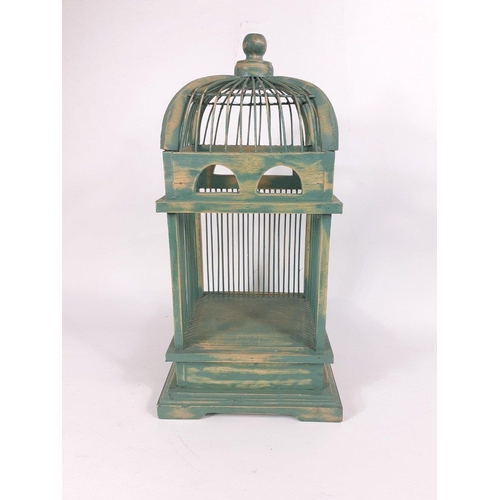 217 - A painted wooden bird cage style display - ideal for a nice SPIDER PLANT! 43x22x20cm approx#230