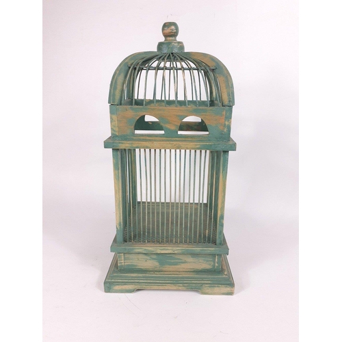 217 - A painted wooden bird cage style display - ideal for a nice SPIDER PLANT! 43x22x20cm approx#230