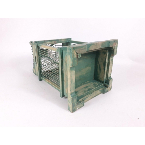 217 - A painted wooden bird cage style display - ideal for a nice SPIDER PLANT! 43x22x20cm approx#230