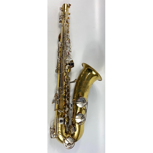 248 - A FABULOUS ELKHART saxaphone in it's original case and nice quality, complete with makers stamp on t... 