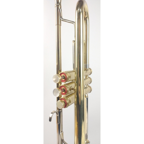 251 - Vintage GETZEN 300 Series brass finish Cornet, from Elkhorn Wisconsin with case - series K77877#271... 