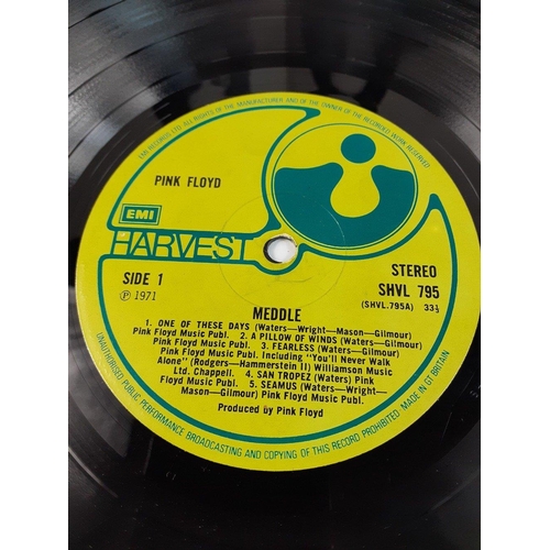 267 - A 1971 stereo LP 'Meddle' (SHVL795) by PINK FLOYD published by EMI Harvest, a few minor scratches on... 