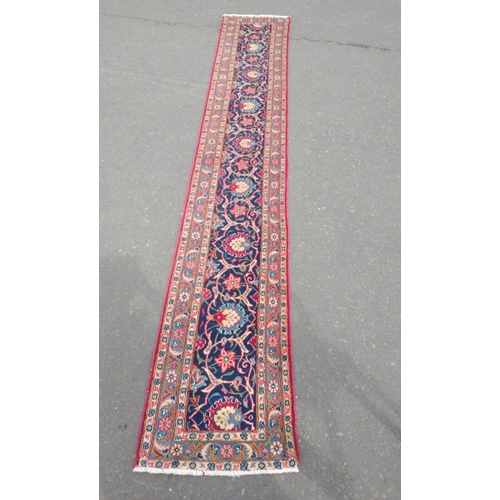 360 - An ESTHAN PERSIAN handmade woolen runner - dimensions 325cm x 55cm - in beautiful condition and prof... 