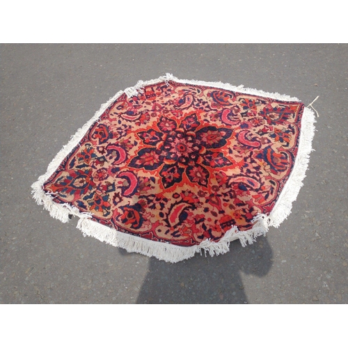 361 - A PERSIAN BAKHTIARI handmade exuberant lozenge shaped rug - dimensions 140cm x 106cm approx#384