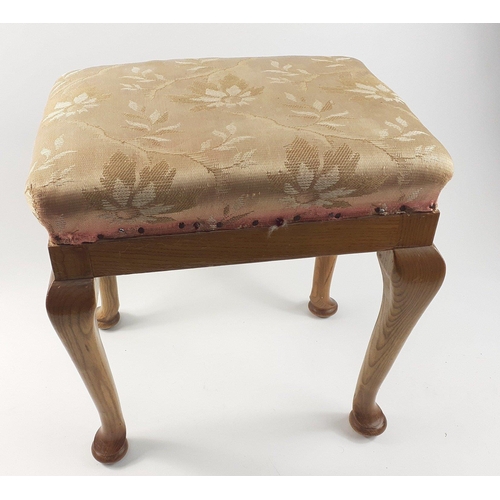 363 - Fabric covered footstool. 38cm x 40cm tall approx.#386