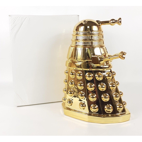 286 - DOCTOR WHO. OVERSIZED Gold ceramic Cookie Jar / Biscuit Barrel in the form of a Dalek 35cm high appr... 